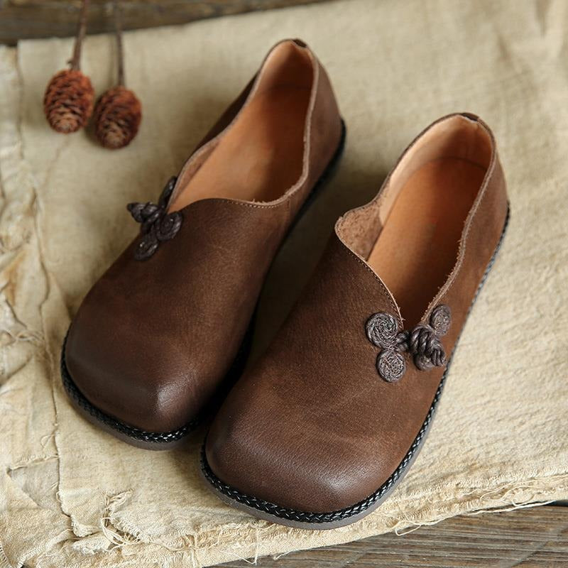 Large toe retro shoes flat soled women's shoes