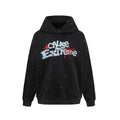 Spider web star letter hoodie