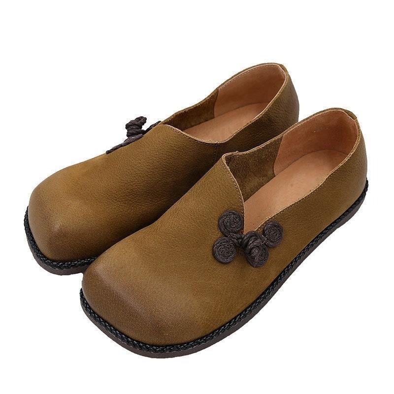 Large toe retro shoes flat soled women's shoes