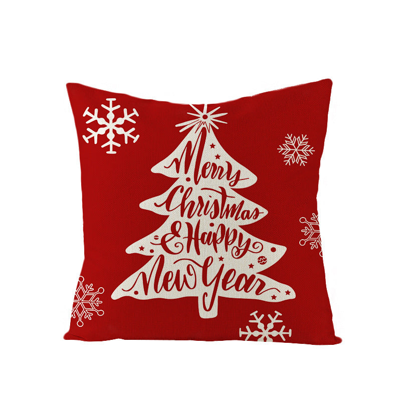 Christmas Pillow Cover Home Festival Decoration Sofa Bedhead Car Pillow