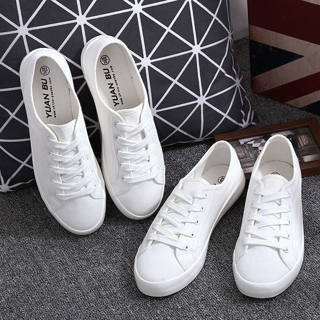 White Canvas Shoes Sports Tennis Women Shoes Autumn Flat Oxford Shoes Woman Female Wild Literary Shoes