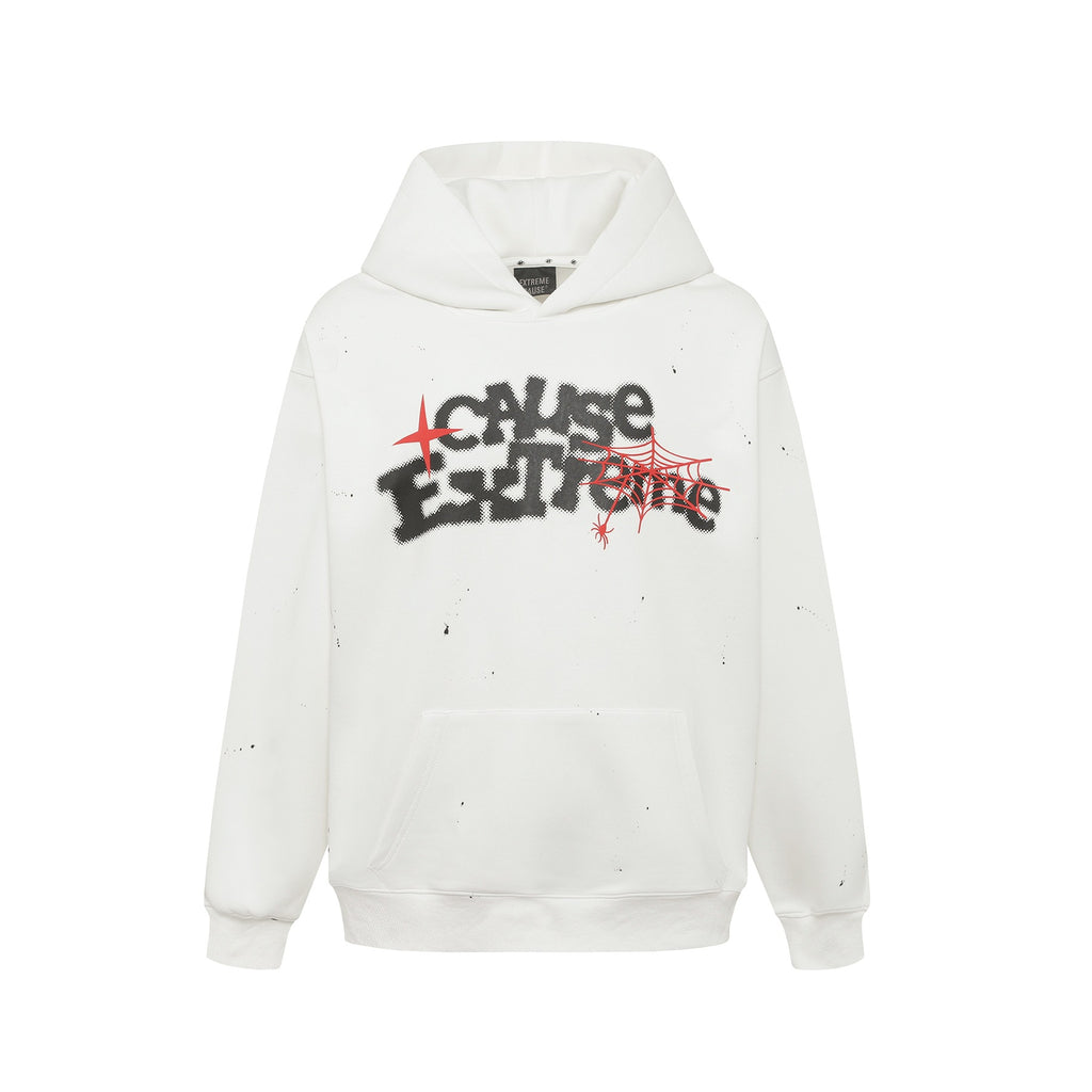 Spider web star letter hoodie