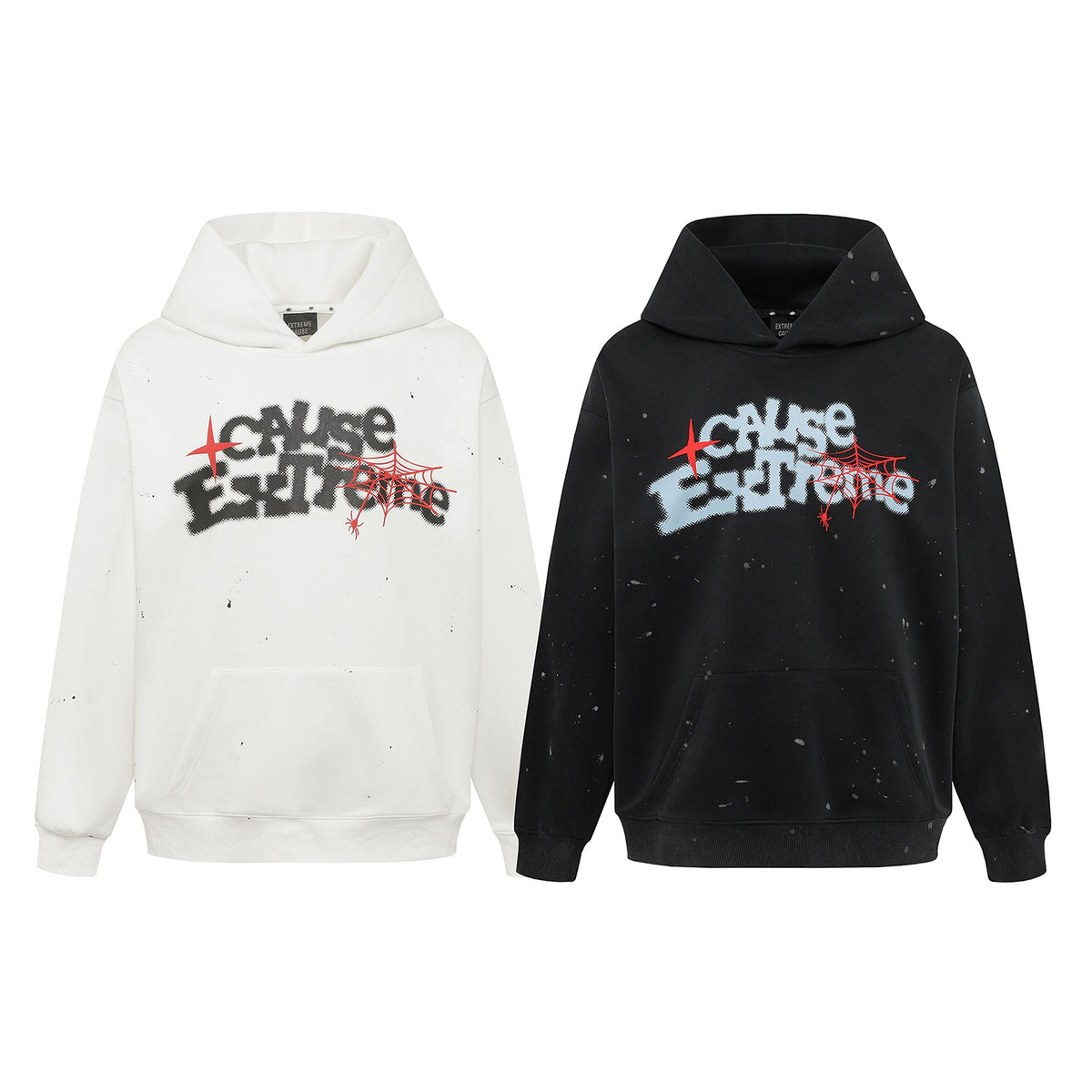 Spider web star letter hoodie