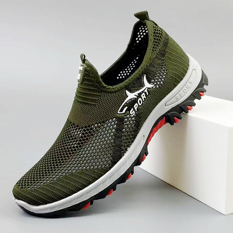New Men's Casual Shoes, Comfortable and Breathable Sports Shoes, Slip-On Dad Shoes, Soft Sole Cloth Shoes
