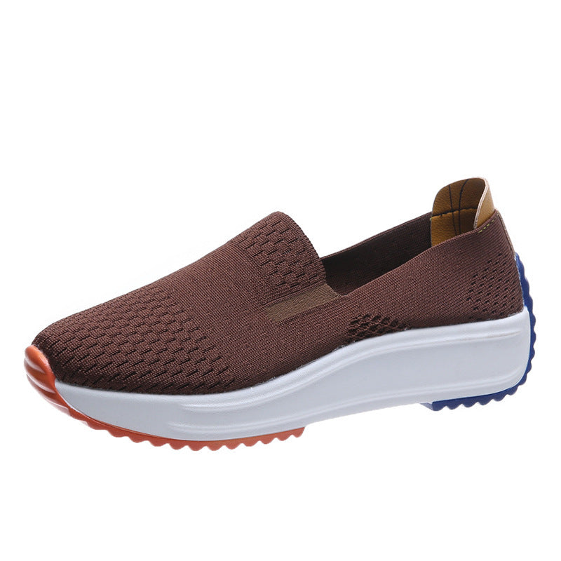 Spring and Autumn New Shoes Women's Single Shoes Comfortable Casual Shoes Large Size Slip-On Shoes