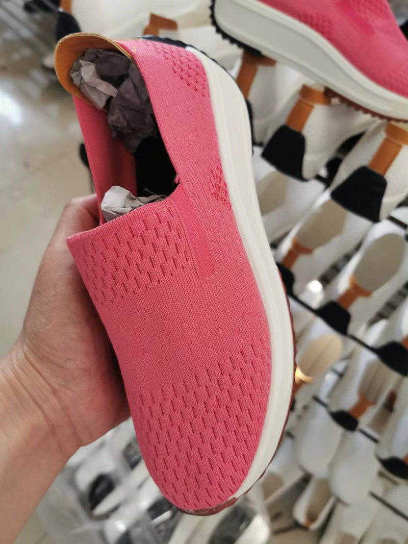 Spring and Autumn New Shoes Women's Single Shoes Comfortable Casual Shoes Large Size Slip-On Shoes