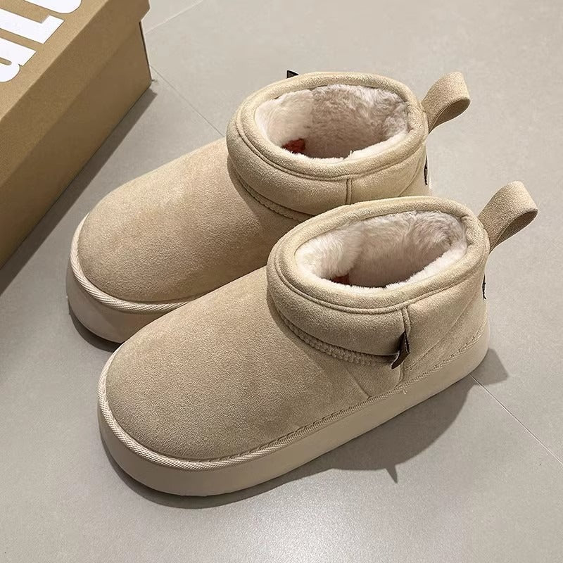 Retro Versatile Fashion Cotton Shoes Women's Anti slip Snow Shoes