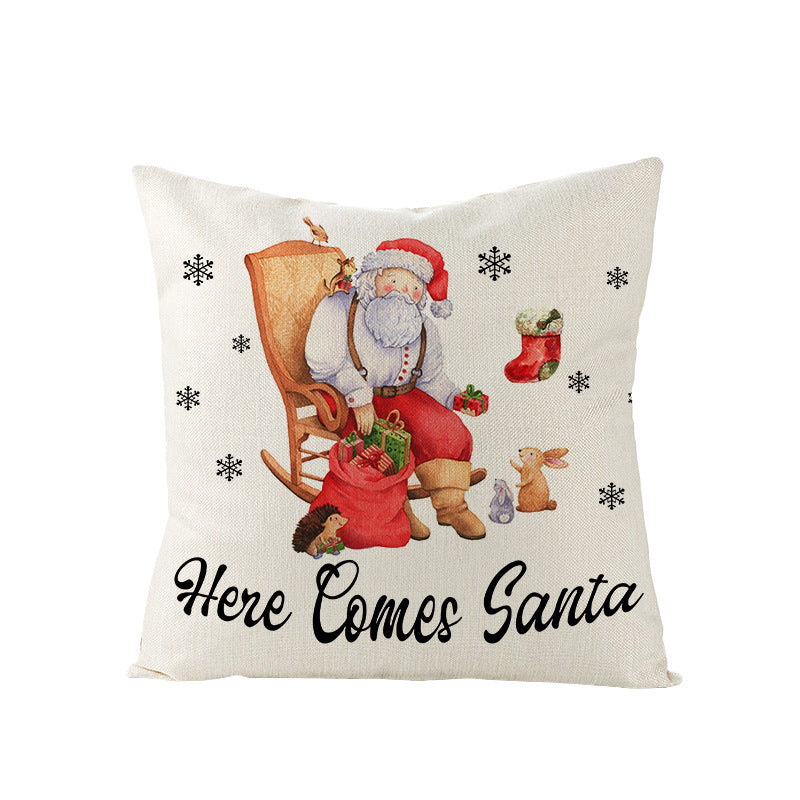 Christmas Pillow Cover Home Festival Decoration Sofa Bedhead Car Pillow