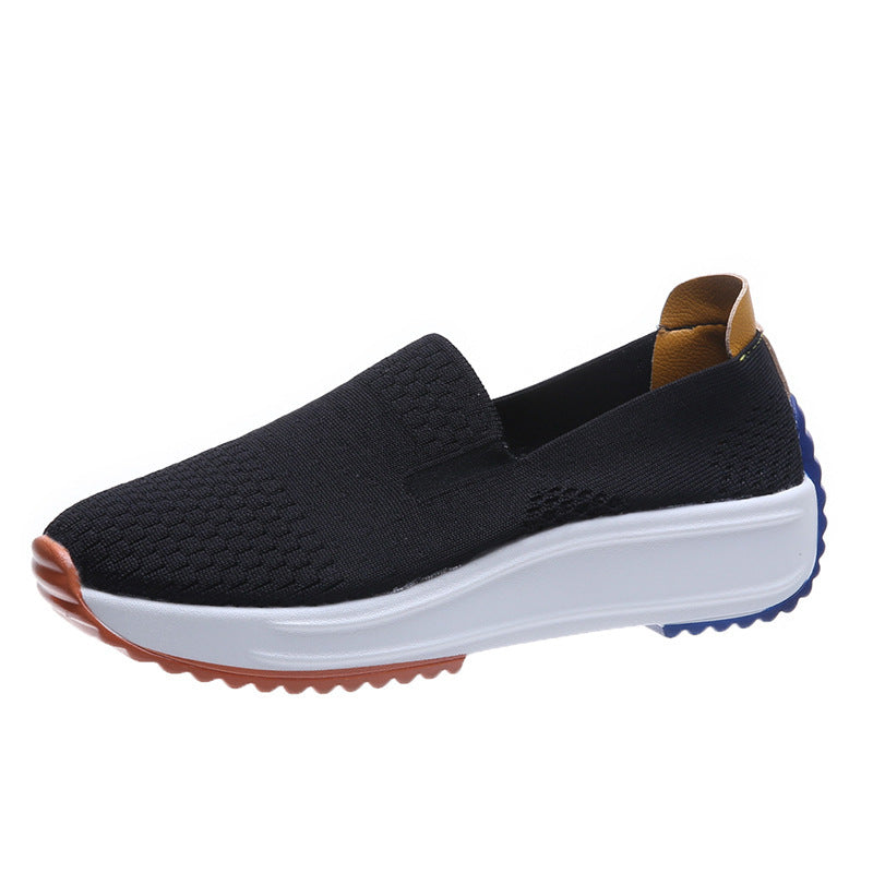 Spring and Autumn New Shoes Women's Single Shoes Comfortable Casual Shoes Large Size Slip-On Shoes