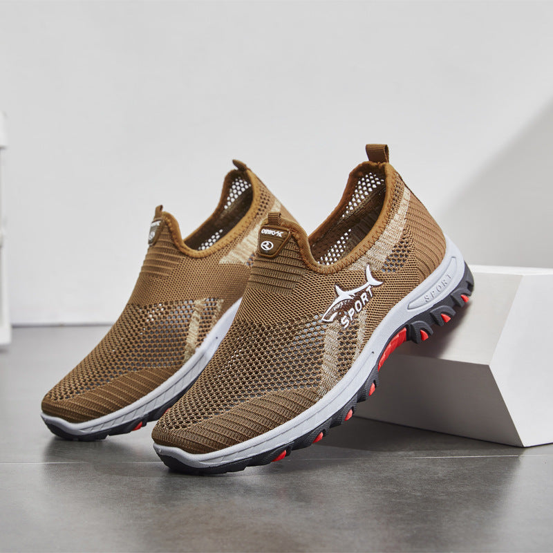 New Men's Casual Shoes, Comfortable and Breathable Sports Shoes, Slip-On Dad Shoes, Soft Sole Cloth Shoes