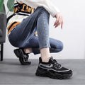 Flyknit shoes breathable and comfortable thick soled shoes dad shoes women's sports shoes